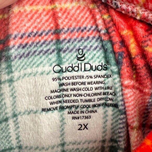 Cuddl Duds Plaid Fleece Pajama Set Size 2XL - Picture 4 of 5